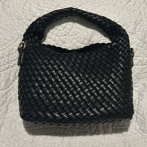 Moda Luxe Woven black satchel
